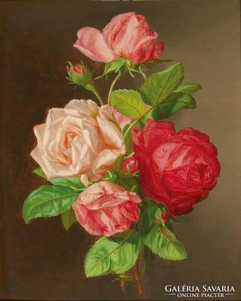 Andreas Lach - Rózsa - vakrámás vászon reprint