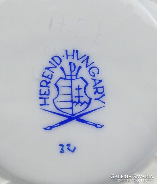 1K403 Rothschild mintás áttört fonott Herendi porcelán kosár