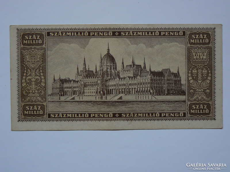 One hundred million pengő 1946. March 18. Xf+. Banknote, lower serial number!