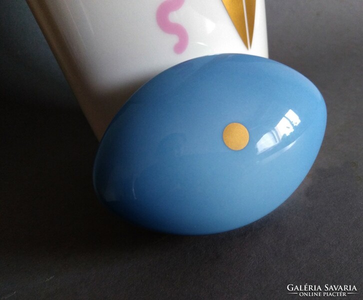 Limited edition alessandro mendini postmodern vase/jar with lid, rosenthal studio linie 1996