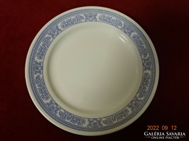 Porcelain small plate, with a blue pattern on the edge, diameter 20.5 cm. He has! Jokai.
