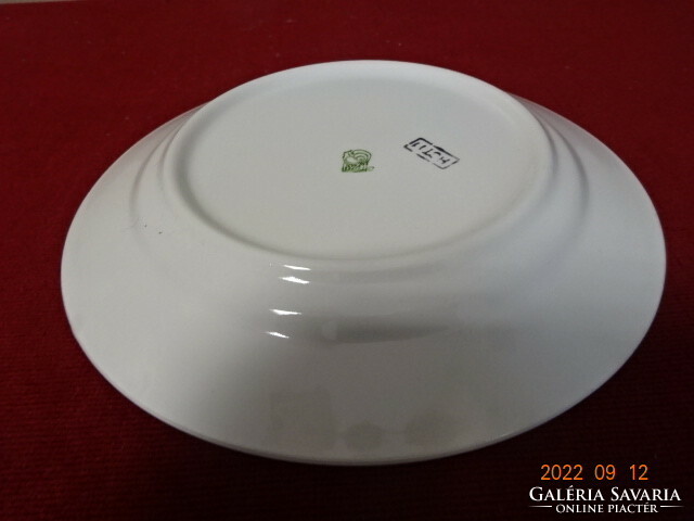 Porcelain small plate, with a blue pattern on the edge, diameter 20.5 cm. He has! Jokai.