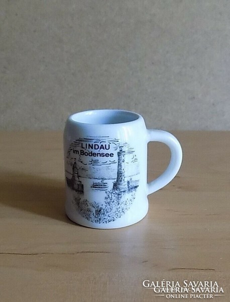 Németország Lindau emlék kicsi porcelán korsó 5 cm (2/p)