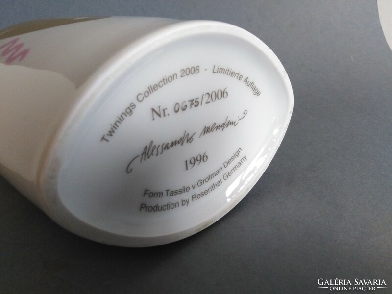 Limited edition alessandro mendini postmodern vase/jar with lid, rosenthal studio linie 1996