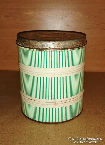 Retro  lisztes doboz fémdoboz fűszertartó 18,5 cm magas (s-1)