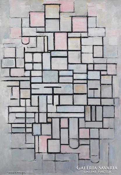Mondrian - composition iv (1914) - quilted canvas reprint