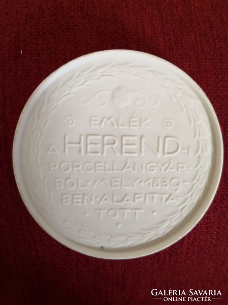 Antique Herend disk plaque, 1939.