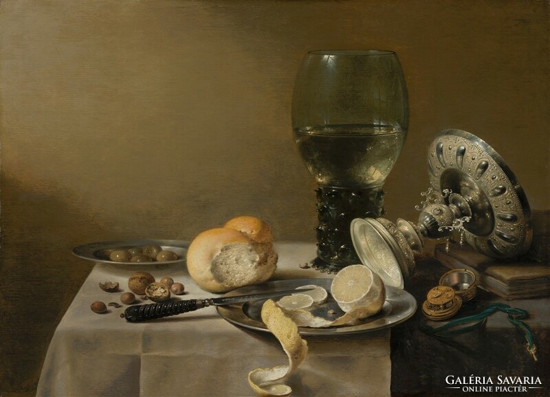 Pieter Claesz - Csendélet citrommal - vakrámás vászon reprint