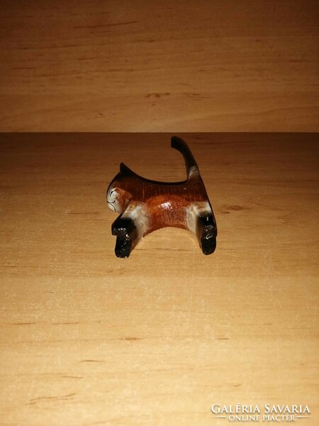 Retro carved wooden cat 10.5 cm high (1/p)