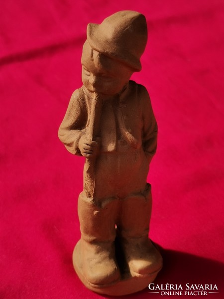 Erdős kerámia, Kerámia figura, art deco fiú kerámia figura, retro antik kerámia figura