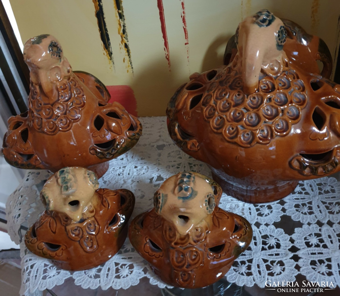 Gallery ceramic turkey family