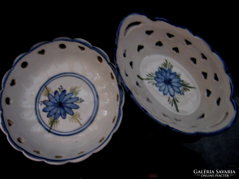 2 Ramsel blue floral delft style bowls