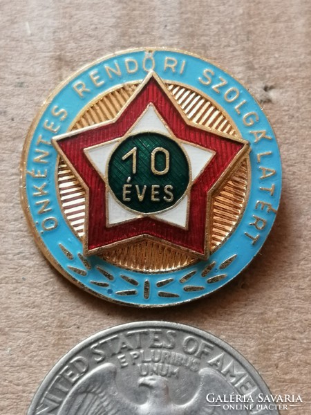 Military - police_10-year voluntary police service badge
