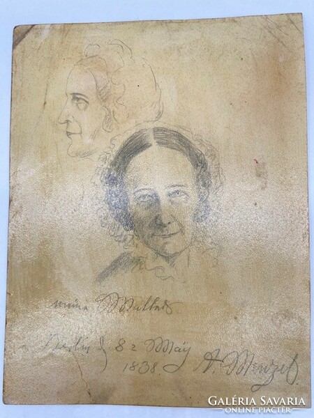Adolf Menzel: Édesanyám képmása (1838)     (F323)