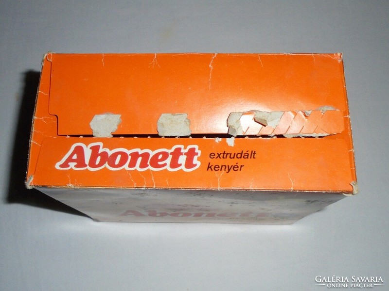 Retro Abonett extrudált kenyér papír doboz - Új Világ MGTSZ Abony - 1995-ös évből