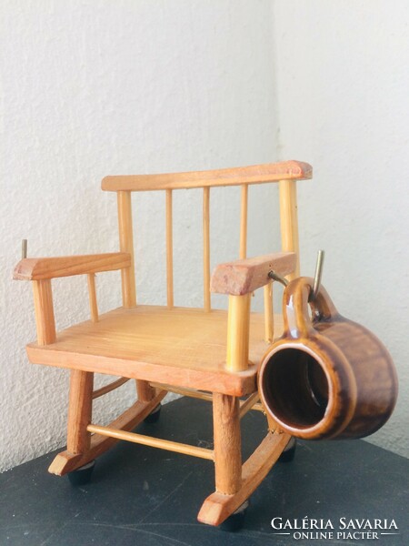 Wooden bench/armchair/horse miniature model