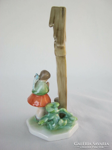 Retro ... Herendi porcelán figura nipp imádkozó kislány