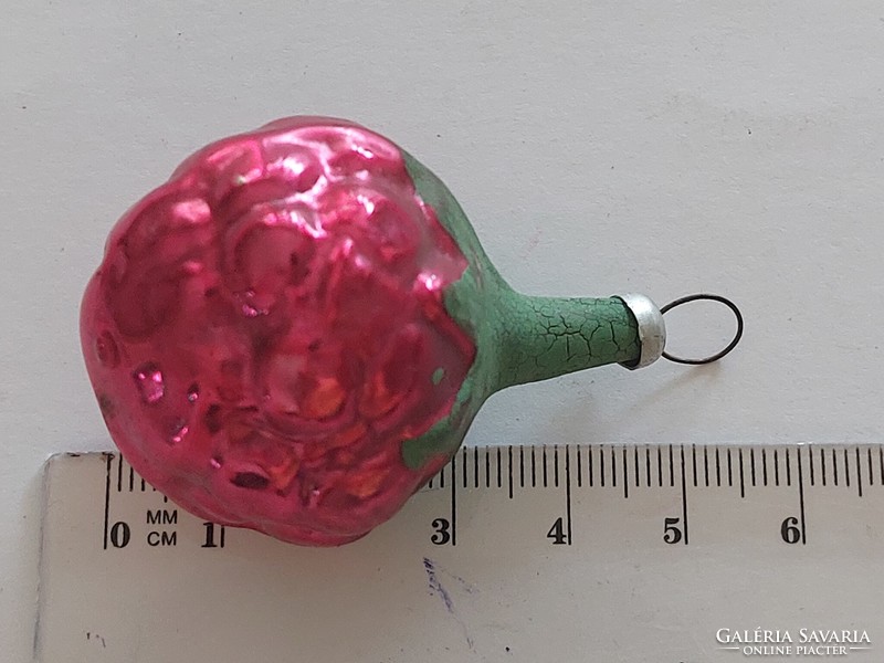 Old glass Christmas tree decoration raspberry red fruit glass decoration