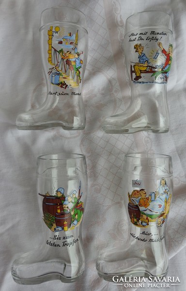 Funny scene boot shaped cup set