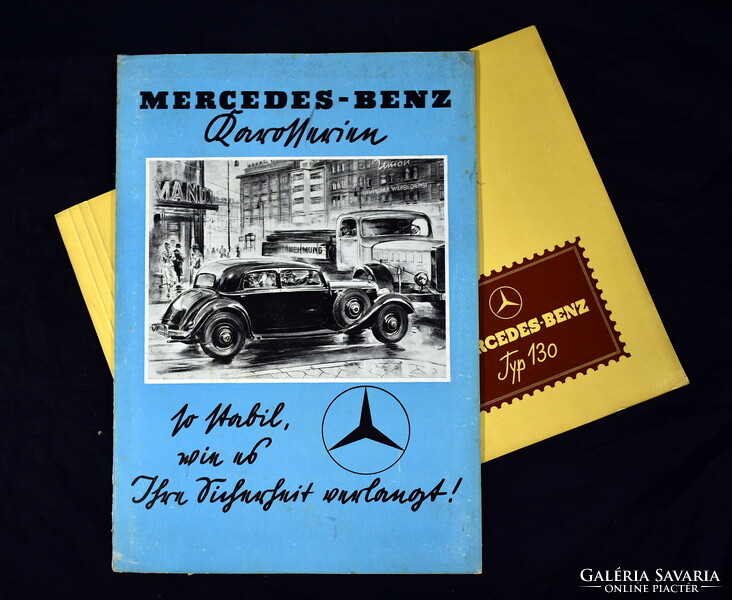 About 1935 mercedes benz contemporary file folder 2 types!