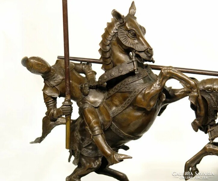Knight tournament - monumental bronze statue