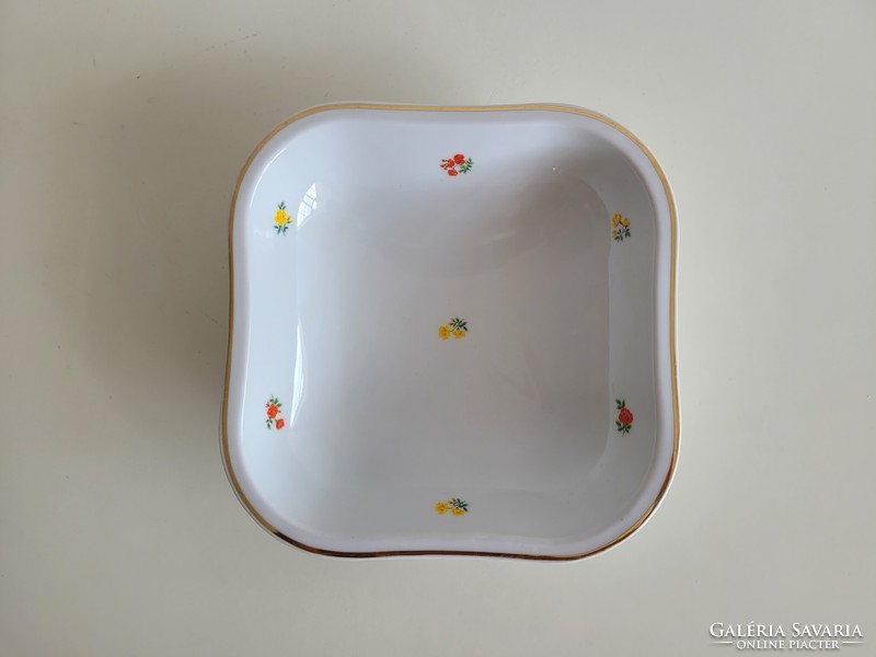 3 db régi Zsolnay nagy porcelán tál virágmintás kínáló