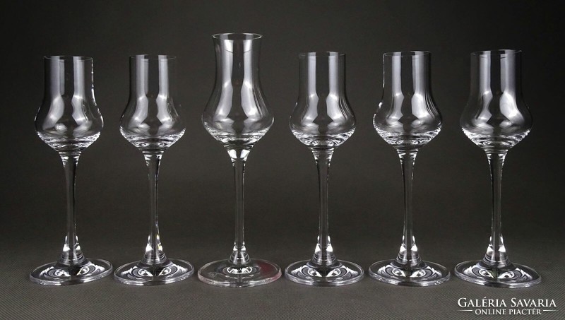 1K477 elegant stemmed glass brandy glasses set of 6 pieces