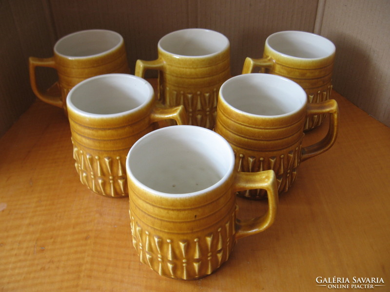 Unique collector portuguese jh p 2849 retro ceramic mug set