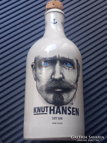 Knut hansen hard ceramic flask, gin holding glass/bottle/drinking clay bottle/beverage advertising design object