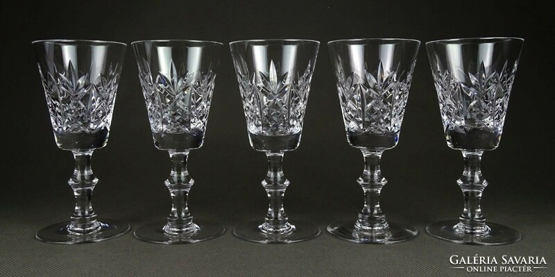 1K449 elegant ground glass champagne glasses set of 5 pieces