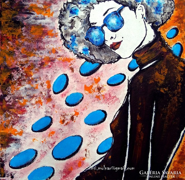 Molnár Ilcsi  " Kék szemüvegen át ...  " című munkám - akril festmény