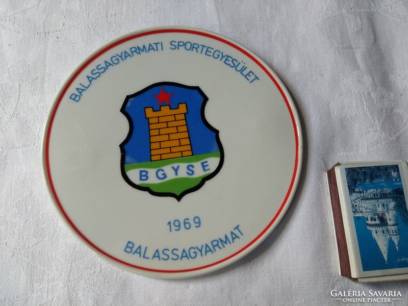 Plaque of Balassagyarmati Sports Association Hólloháza 1969
