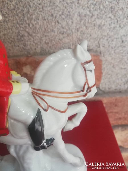 Lippizaner Wien-bécsi porcelán lovas-gyűjteményes darab