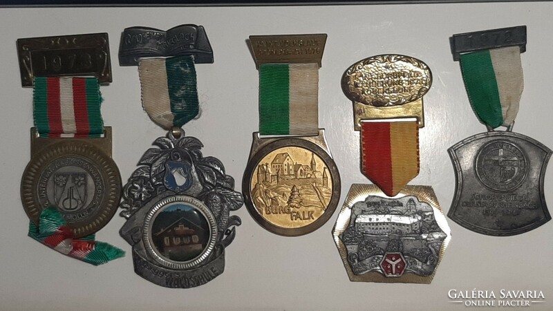 Old German tour badges, badges