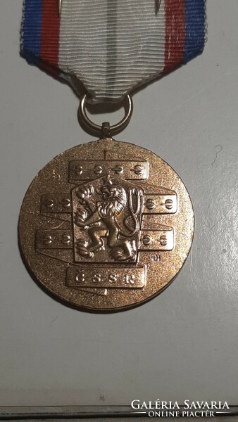 Czechoslovak medal + small ribbon for the strengthening of armed friendship