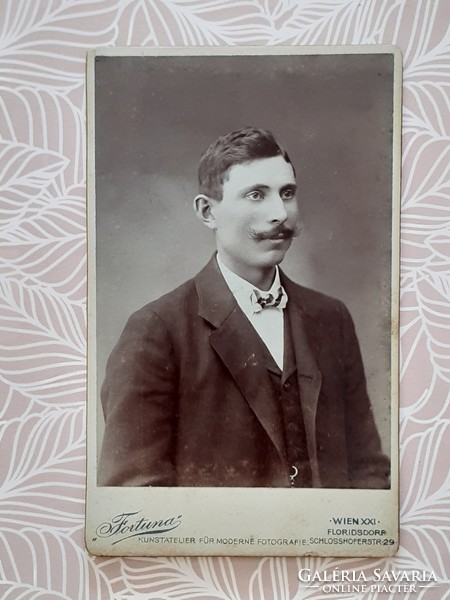 Antique male photo in Fortuna Vienna old studio Vienna photo