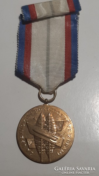 Czechoslovak medal + small ribbon for the strengthening of armed friendship