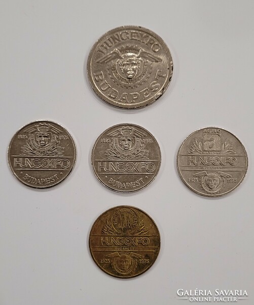 5 hungexpo commemorative medals.