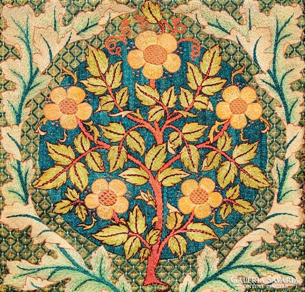 William Morris - Virágkoszorú - vakrámás vászon reprint