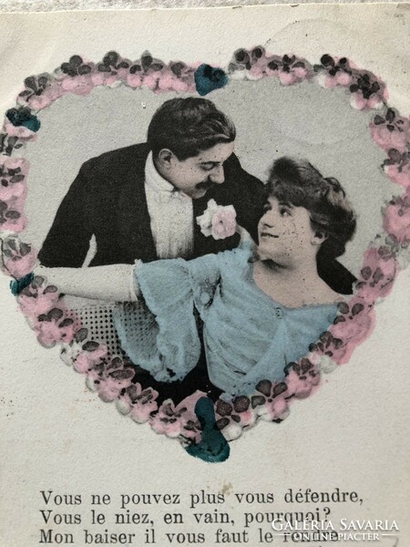 Antik színezett képeslap - 1907