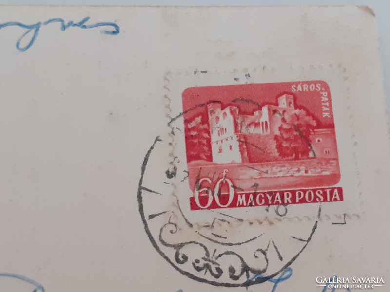 Retro képeslap Balaton vitorlás hajó régi levelezőlap