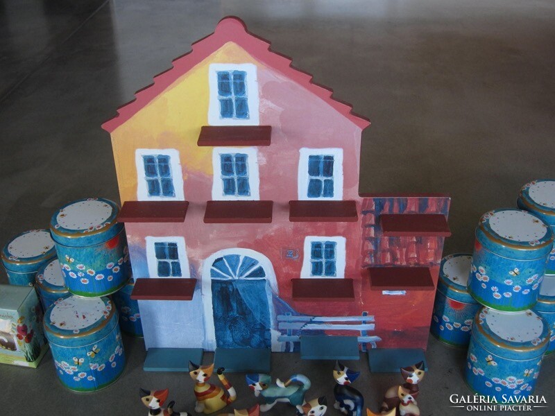 Goebel rosina wachtmeister - katzen haus + 12 cats in one goebel - in one at a good price