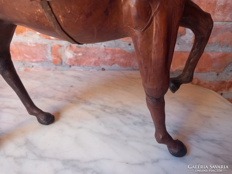 Hatalmas bőr ló szobor art deco szecessziós ALKUDHATÓ
