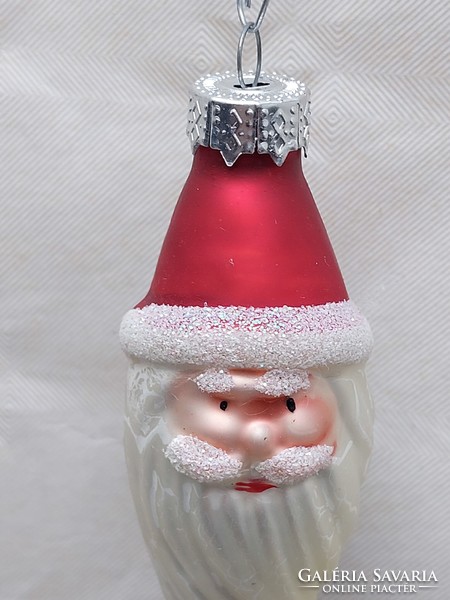 Retro glass Santa Claus Christmas tree ornament Santa Claus head glass ornament
