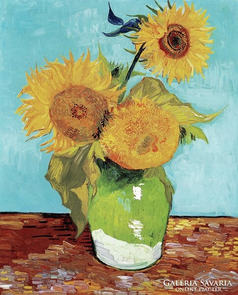 Van Gogh- Napraforgók vázában - vakrámás vászon reprint