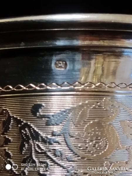 Antique silver (800) German baptismal cup (1870-80)
