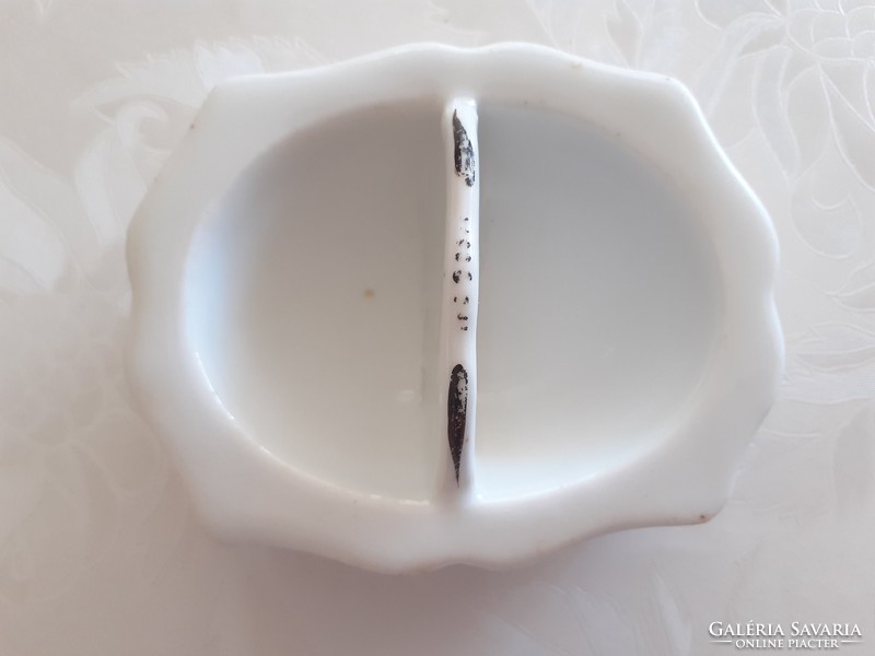 Antik Elbogen porcelán sótartó népi asztali fűszerkínáló 1 db