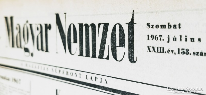 1968 October 11 / Hungarian nation / 1968 newspaper for birthday! No.: 19613