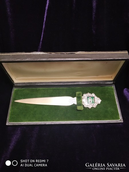 Silver (833) Portuguese leaf cutter in its own box