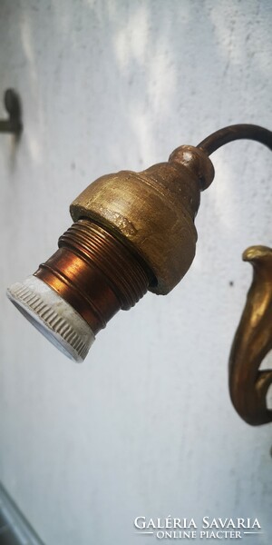 Antik legalább 100 éves falikar fali lámpa fából aranyozott